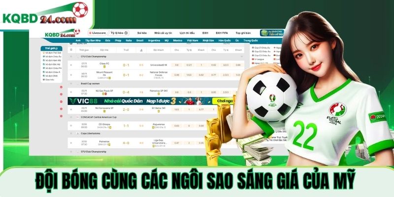 Những đội bóng cùng các ngôi sao sáng giá của Mỹ